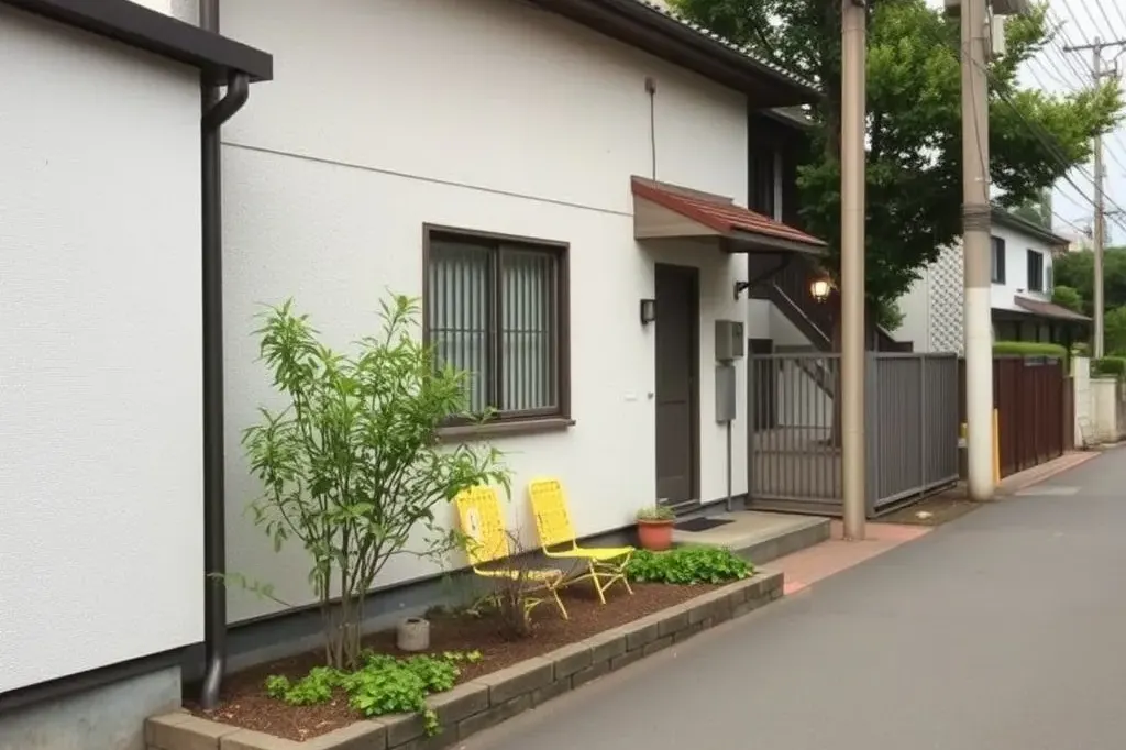静かな住宅街の庭のある家（AIで作成したイメージ）